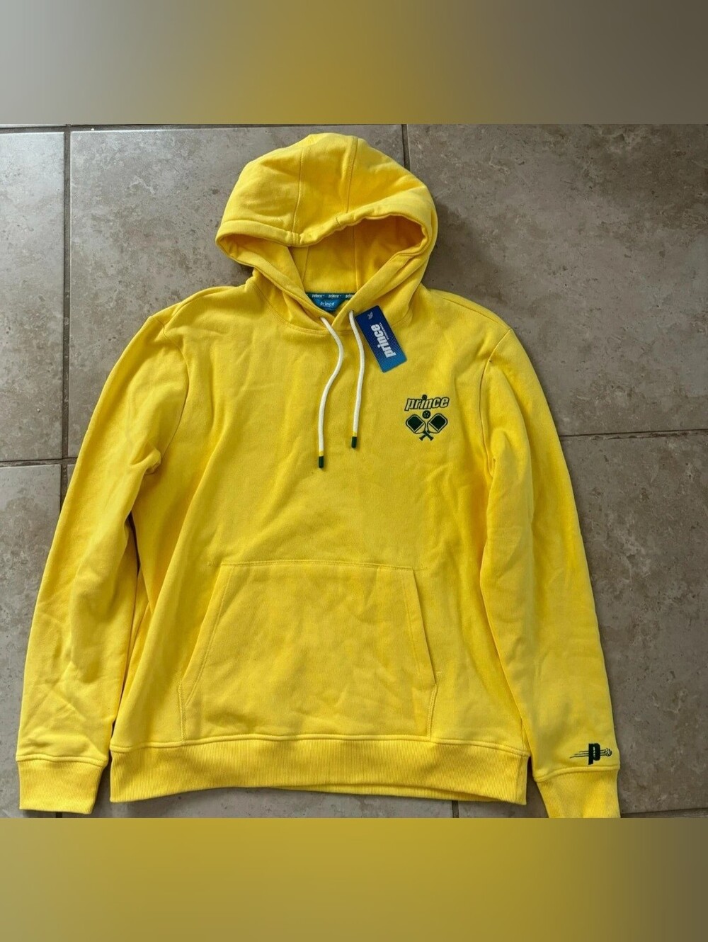 prince pickleball hoodie Mens Size S Small Aspen Gold yellow sweater